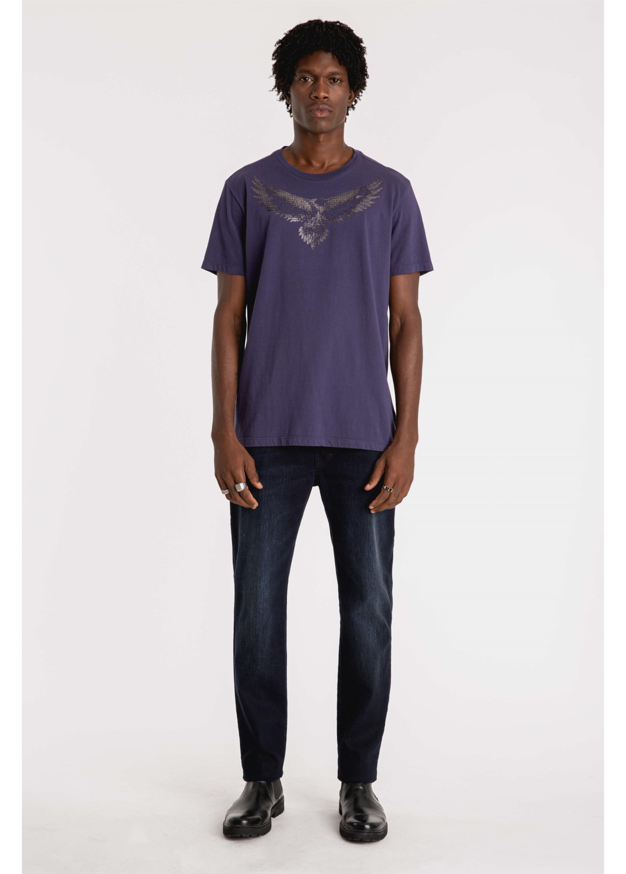 Calça Deep Sea Elastic Slim 1842 Lav. Esc.C/ Pigmento