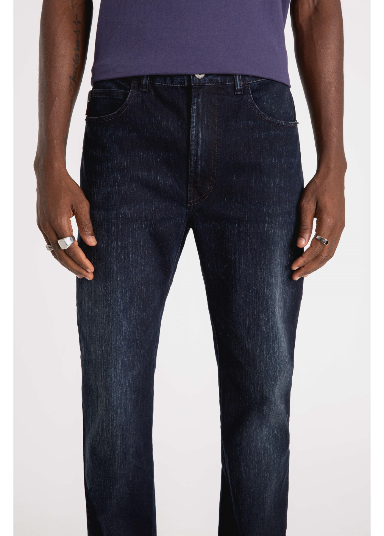 Calça Deep Sea Elastic Slim 1842 Lav. Esc.C/ Pigmento