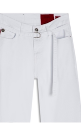 Calça Denim Color Mom Cinto Branco