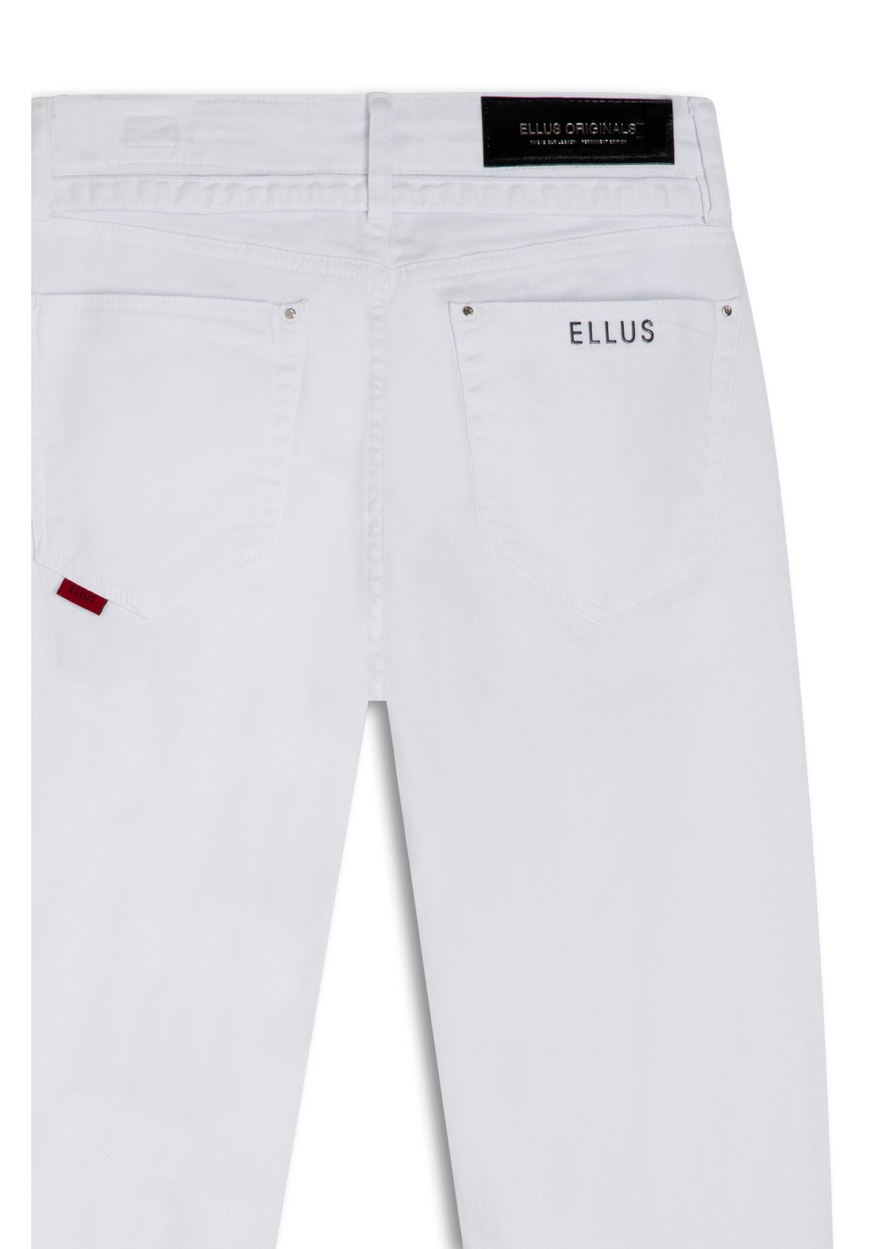 Calça Denim Color Mom Cinto Branco