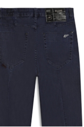 Calça Denim Color Stretch Sporty Cropped Rec Purple Blue
