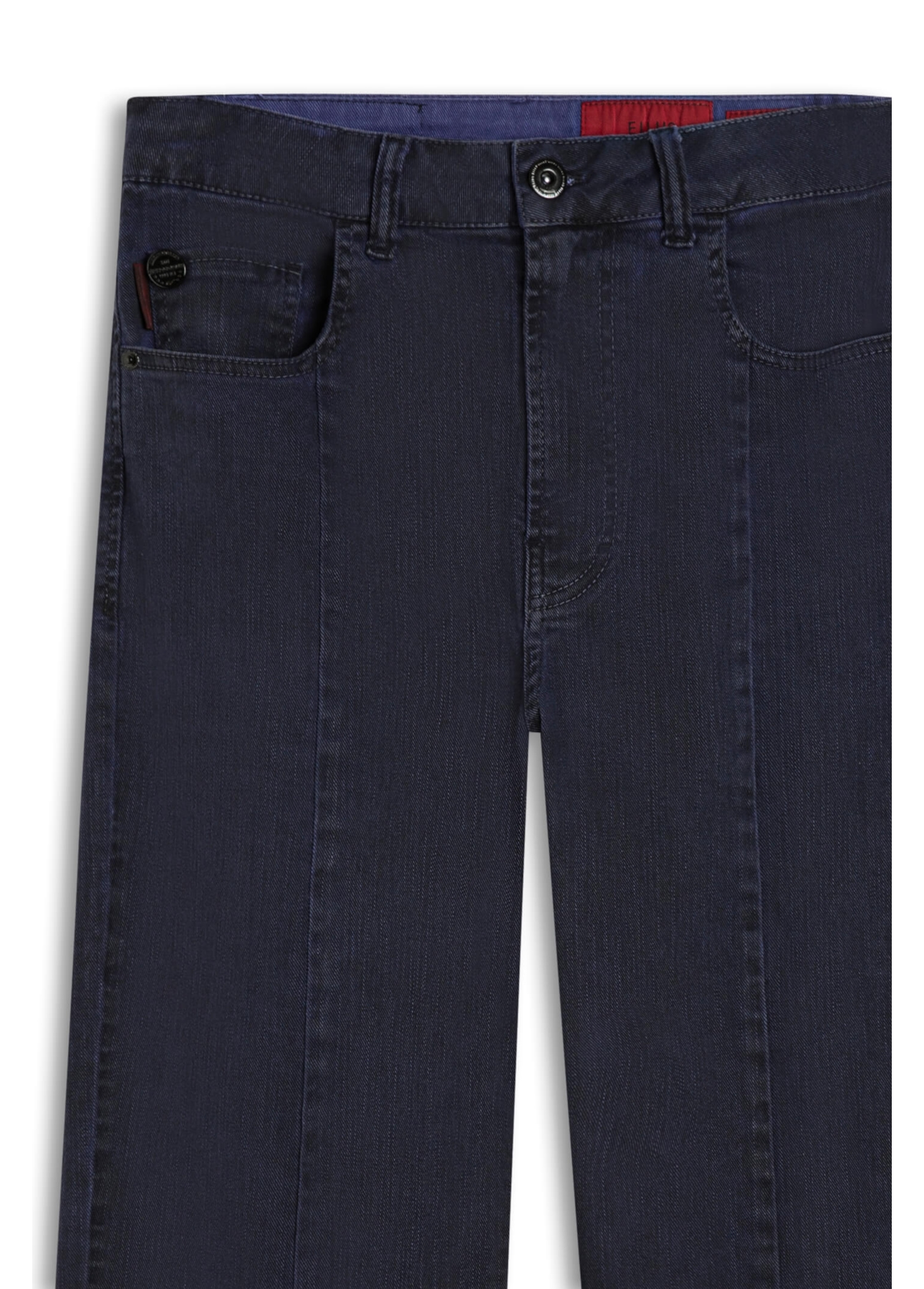 Calça Denim Color Stretch Sporty Cropped Rec Purple Blue