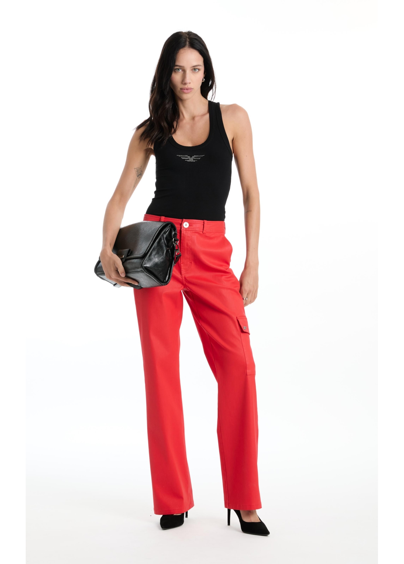 Calça Denim Folli Patheph Vermelho
