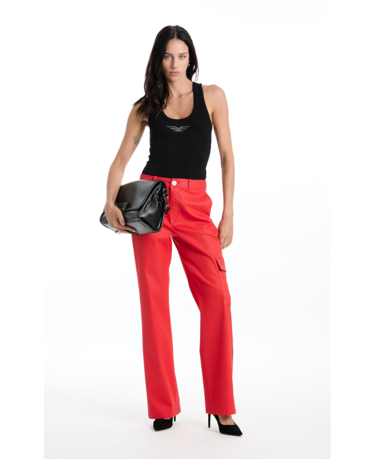 Calça Denim Folli Patheph Vermelho