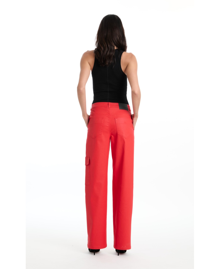Calça Denim Folli Patheph Vermelho
