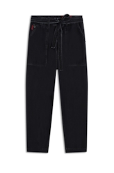 Calça Denim Modal Baggy 1728-Lav.Escuro C/Ting.