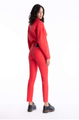 Calça Denim Skinny Vermelho Vivo