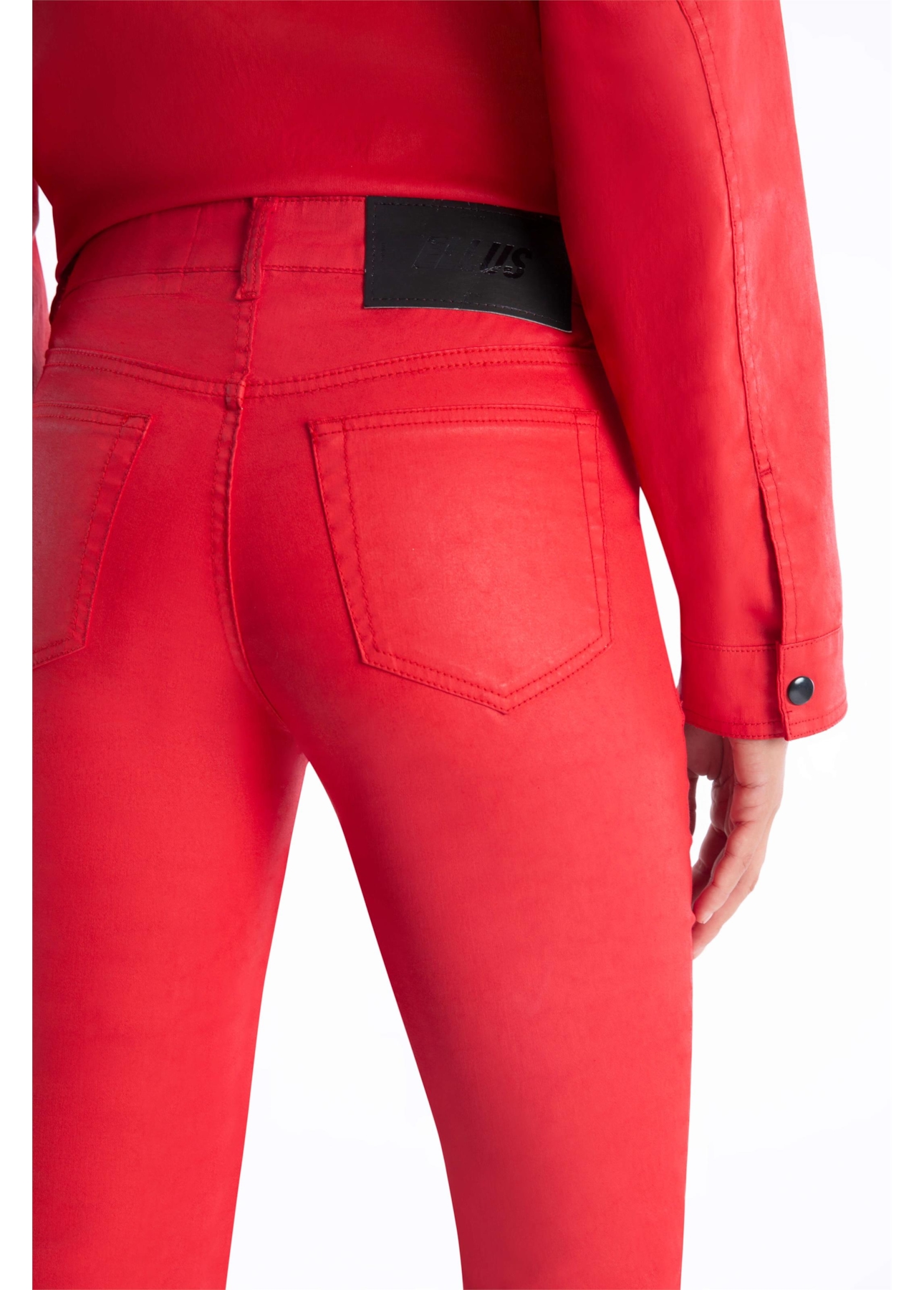 Calça Denim Skinny Vermelho Vivo