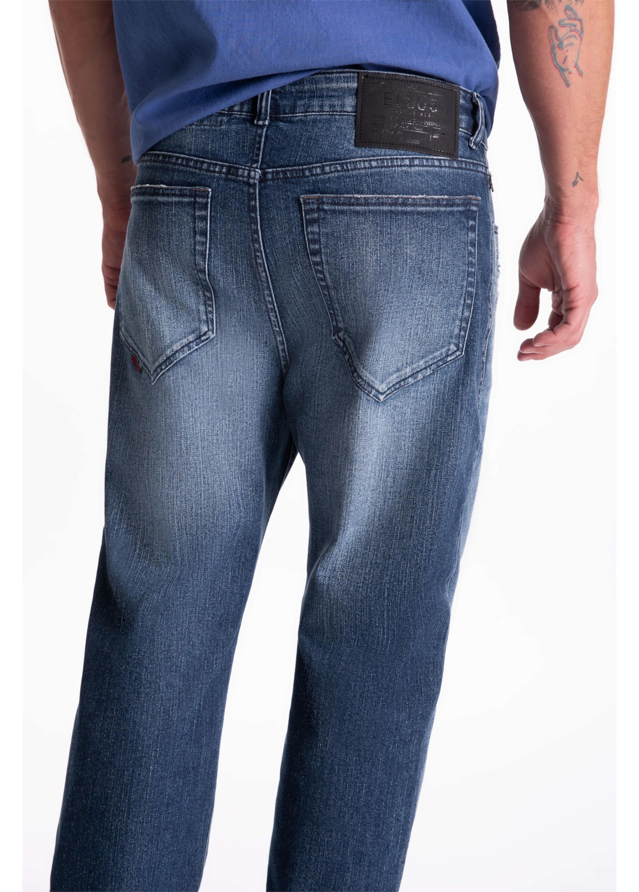 Calça Denim Straight Escuro C/ Used
