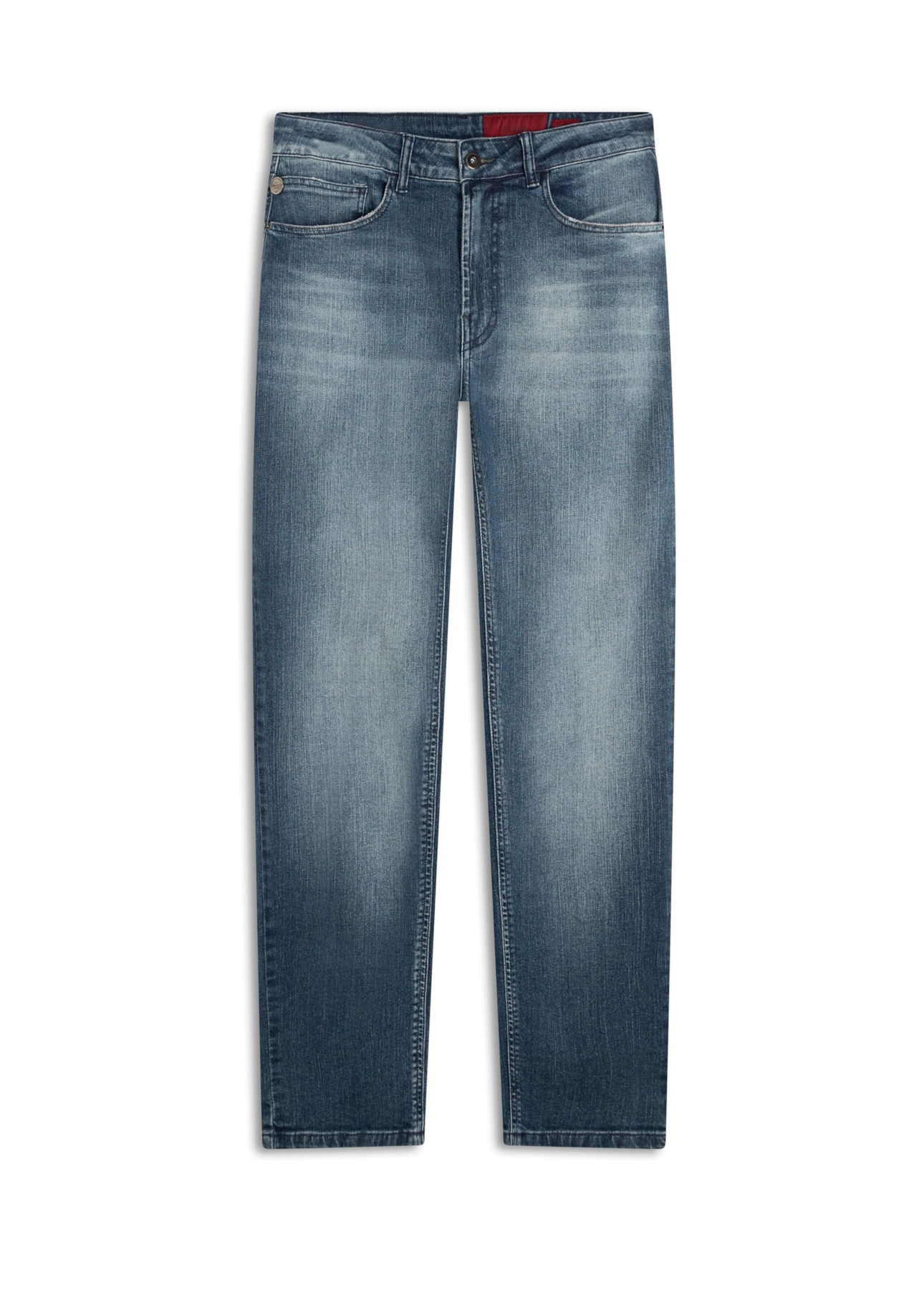 Calça Denim Straight Escuro C/ Used