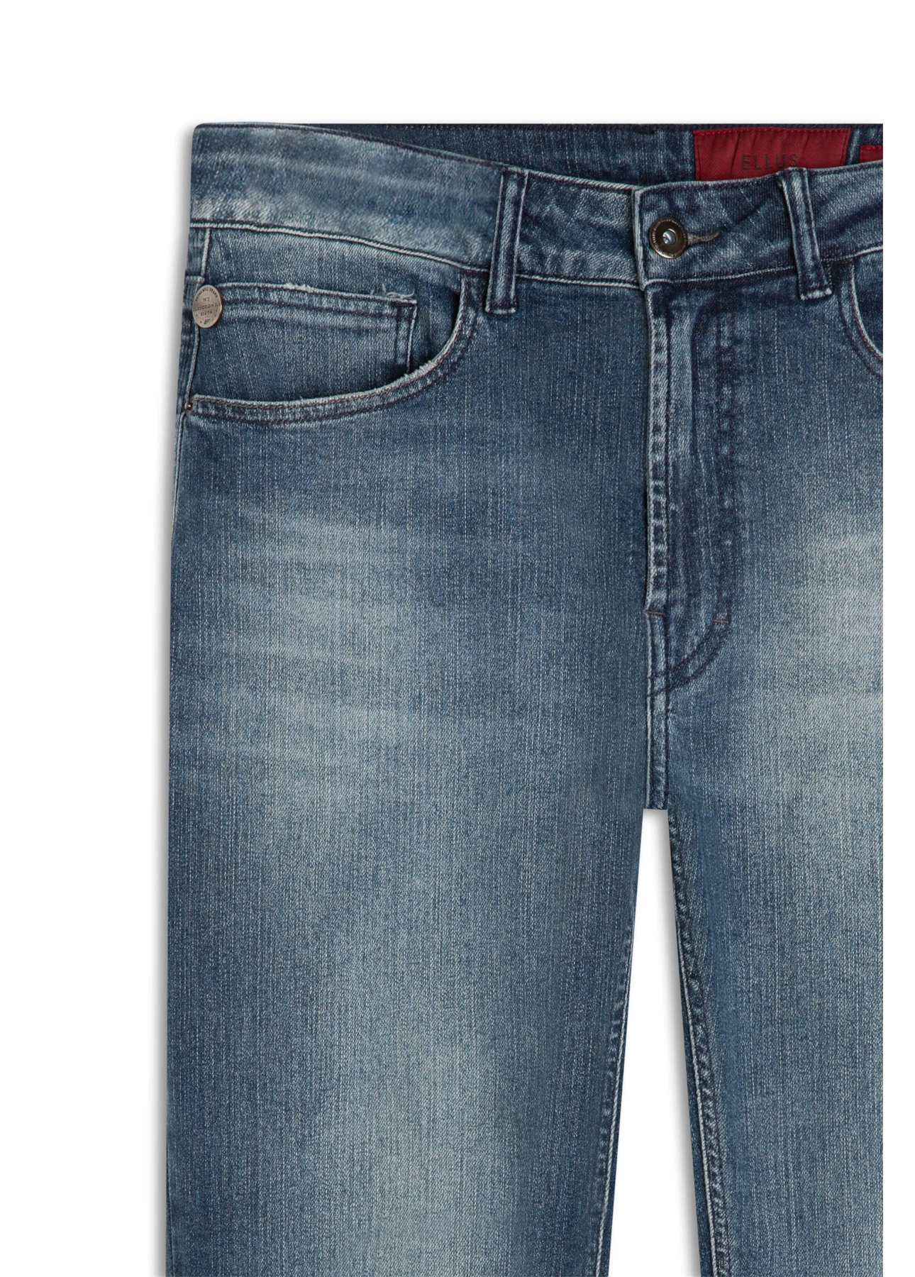 Calça Denim Straight Escuro C/ Used