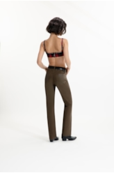 Calça Denim Straight Tabaco