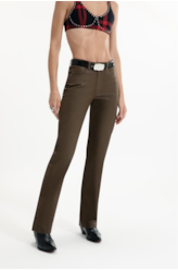 Calça Denim Straight Tabaco