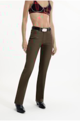 Calça Denim Straight Tabaco