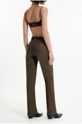 Calça Denim Straight Tabaco