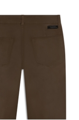 Calça Denim Straight Tabaco