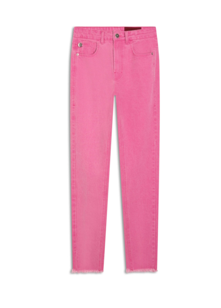 Calça Destroyed Color Elastic Gisele Pink Fluor