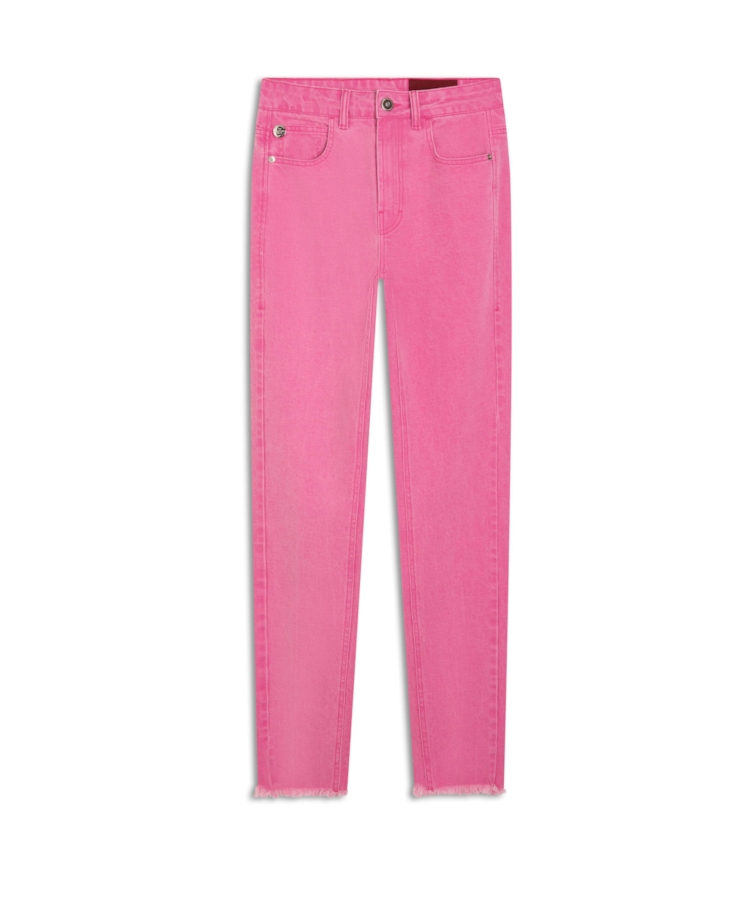 Calça Destroyed Color Elastic Gisele Pink Fluor