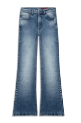 Calça Dusk Elastic Gisele Flare Lav.Medio C/Sky