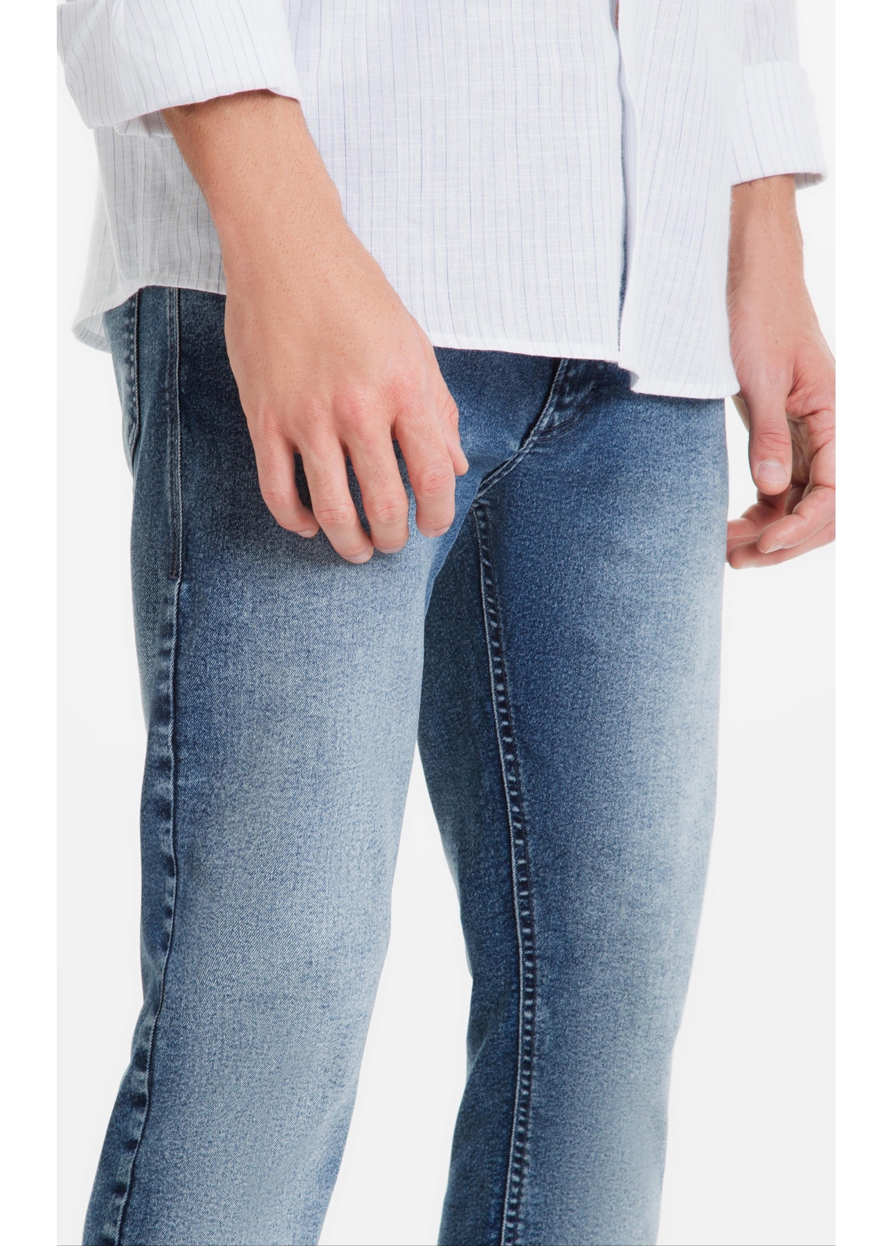 Calça Dusk Elastic Skinny Lav.Medio