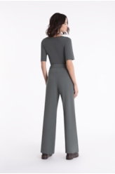 Calça Ellus Field Army Wide Leg Verde Militar