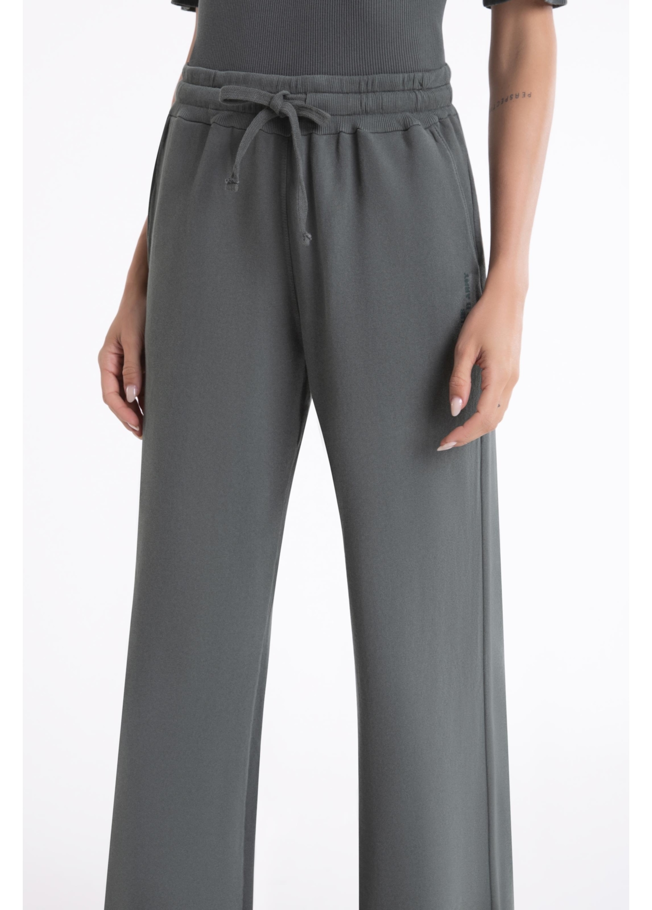 Calça Ellus Field Army Wide Leg Verde Militar