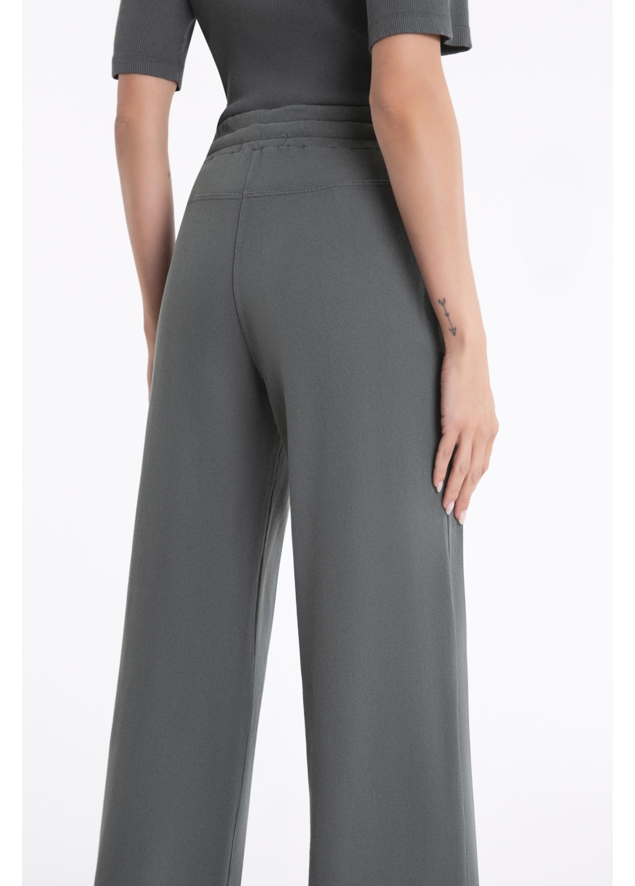 Calça Ellus Field Army Wide Leg Verde Militar