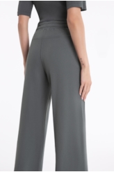 Calça Ellus Field Army Wide Leg Verde Militar
