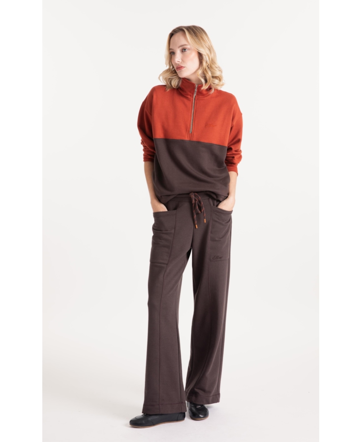 Calça Embroidery Dark Brown