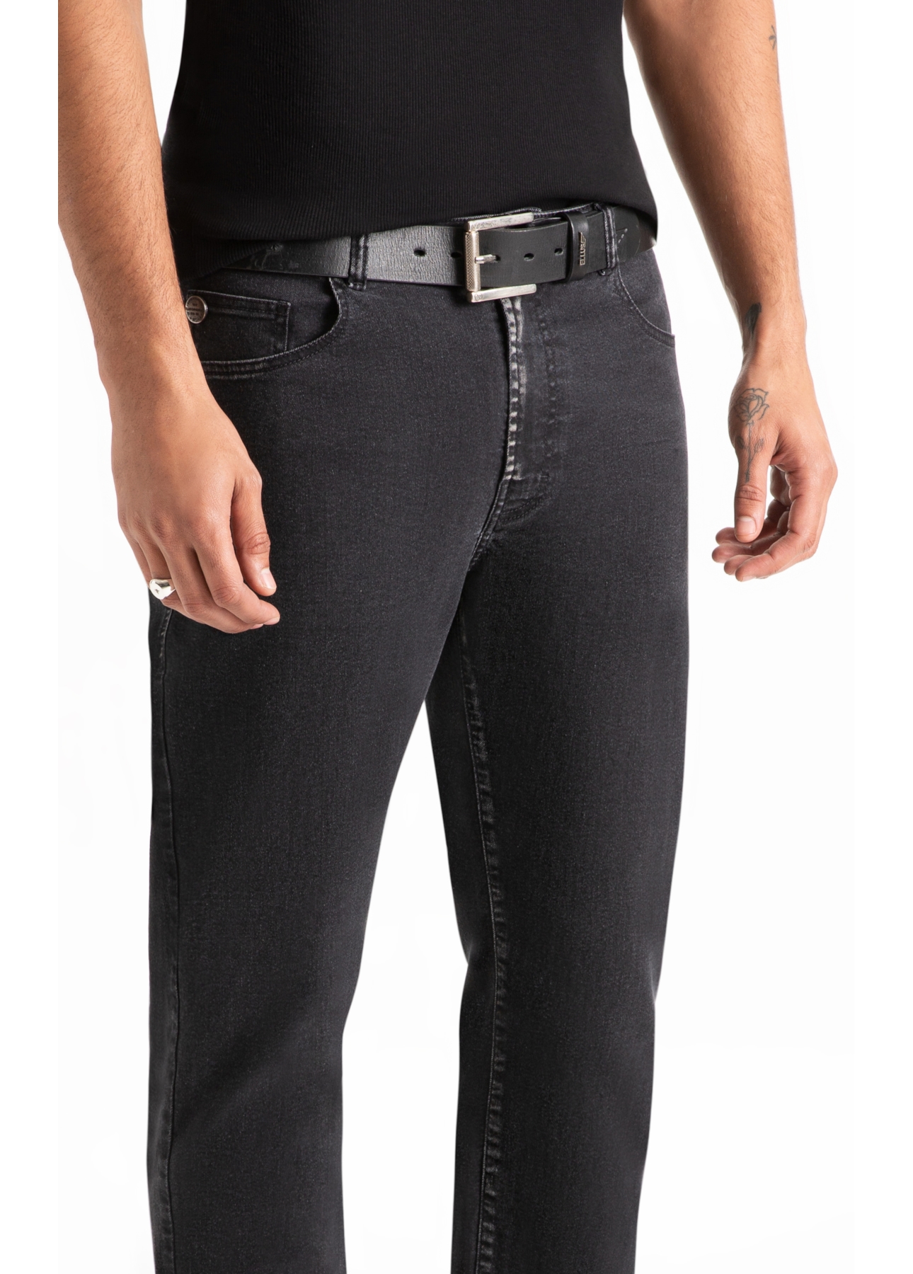 Calça First Black Classic 5 Pockets Lav. Black C/ Luva