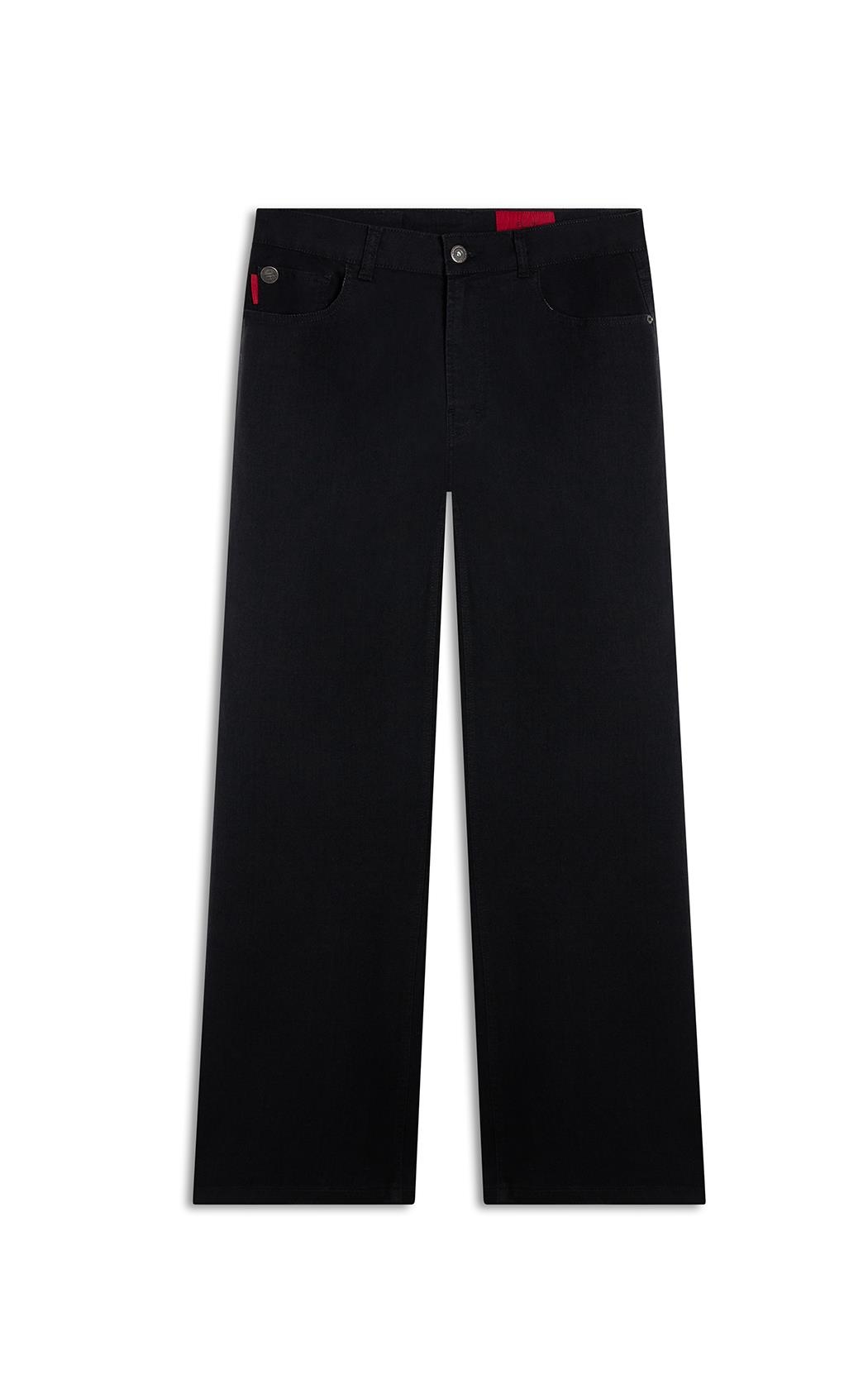 Calça First Black Wide Leg Lav 35 Amaciado