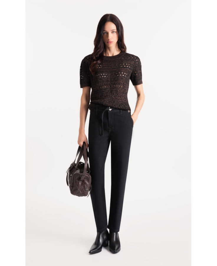 Calça First Black Mom Lav.Amaciado