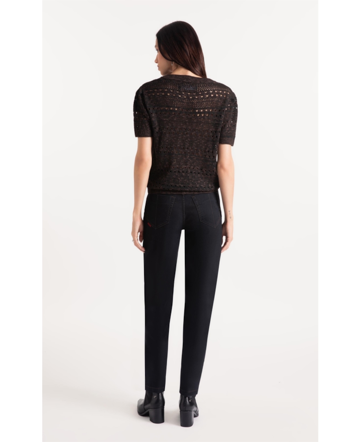 Calça First Black Mom Lav.Amaciado