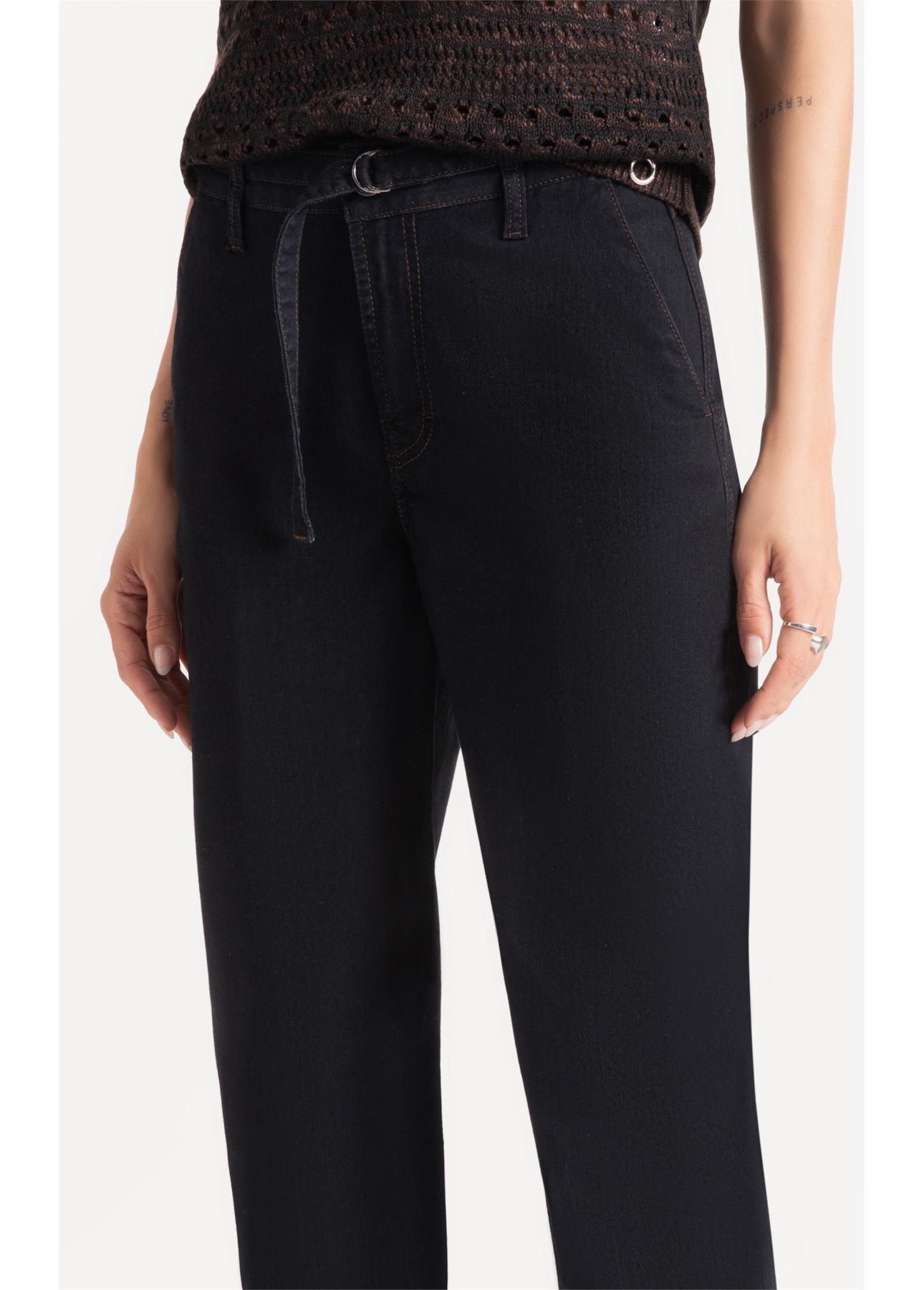 Calça First Black Mom Lav.Amaciado