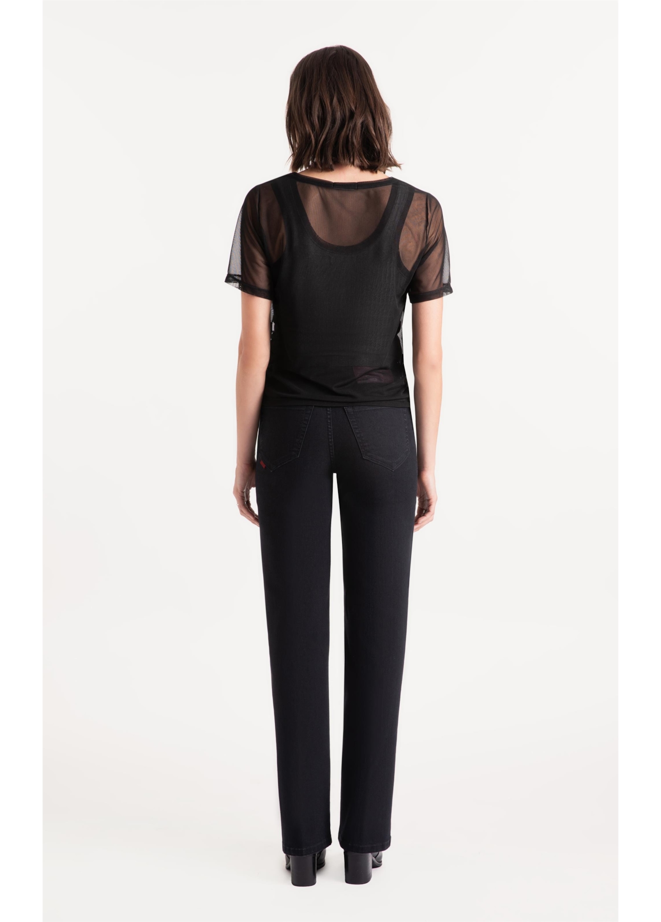 Calça First Black Reta Amaciado