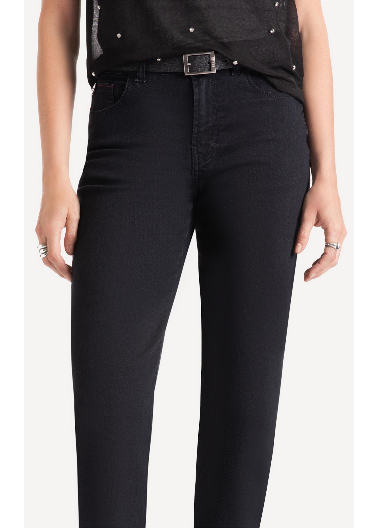 Calça First Black Reta Amaciado