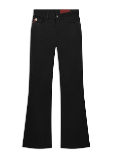 Calça First Black Skinny Flare Lav. Amaciado
