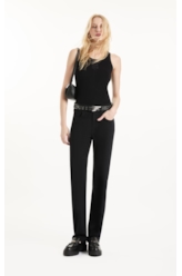 Calça First Black Slim Amaciado