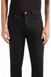 Calça First Black Slim Lav. Amaciado