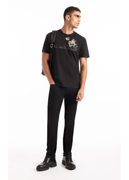 Calça First Black Slim Lav. Amaciado