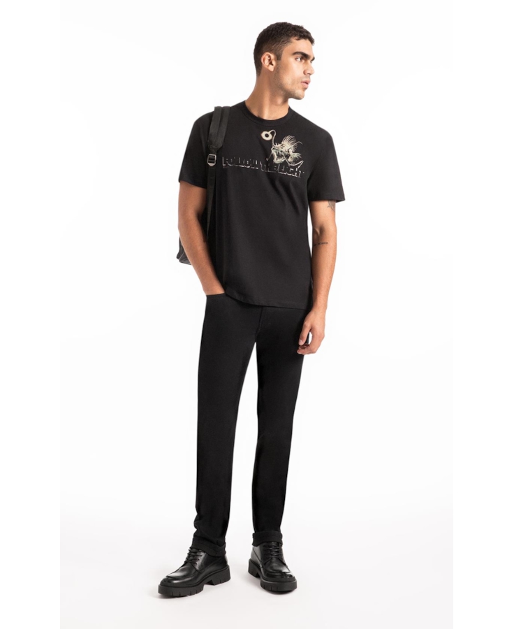 Calça First Black Slim Lav. Amaciado