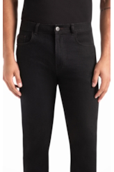 Calça First Black Slim Lav. Amaciado