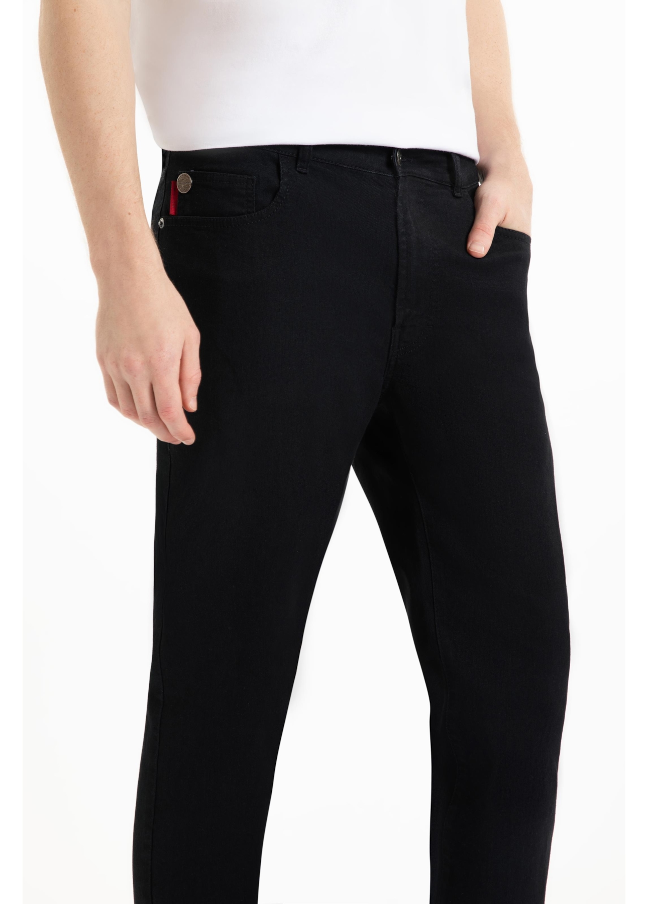 Calça First Black Straight 35 Amaciado