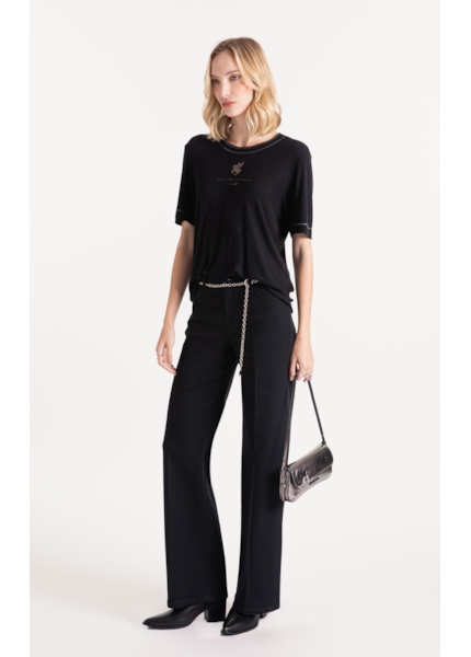 Calça  First Black Wide Amaciado