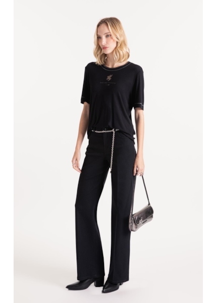 Calça  First Black Wide Amaciado