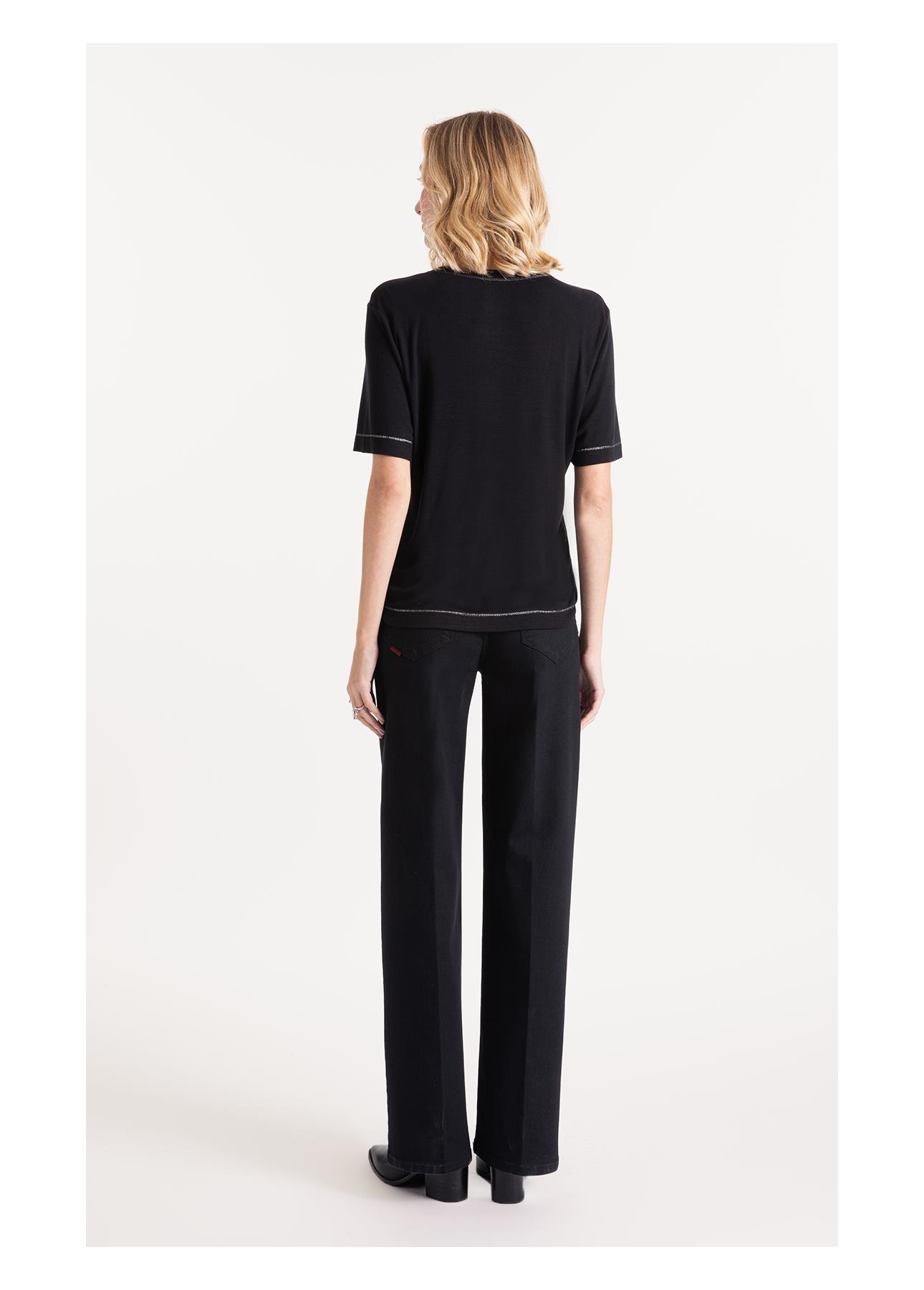 Calça  First Black Wide Amaciado