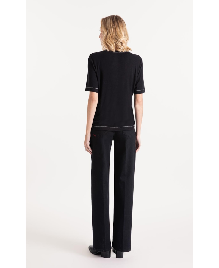 Calça  First Black Wide Amaciado