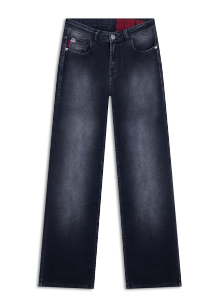 Calça First Black Wide Lav.Escuro