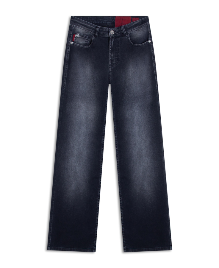 Calça First Black Wide Lav.Escuro
