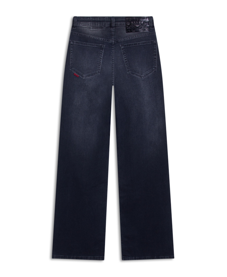 Calça First Black Wide Lav.Escuro